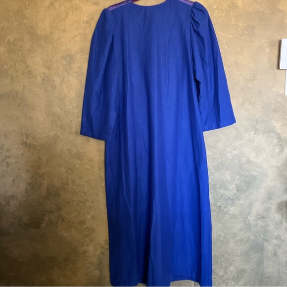 Vintage I. Appel Soft Quilted Zip Front Long Robe House Dress - Picture 4 of 5